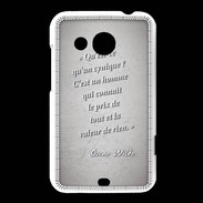 Coque HTC Desire 200 Cynique Gris Citation Oscar Wilde