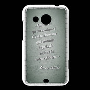 Coque HTC Desire 200 Cynique Vert Citation Oscar Wilde