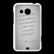 Coque HTC Desire 200 Dramatique vieillesse Gris Citation Oscar Wilde