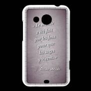 Coque HTC Desire 200 Fous sages Violet Citation Oscar Wilde