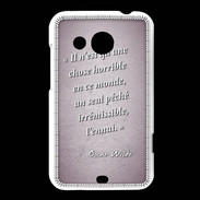 Coque HTC Desire 200 Horrible ennui Rose Citation Oscar Wilde