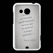 Coque HTC Desire 200 Les livres Gris Citation Oscar Wilde