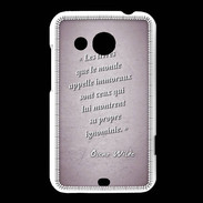 Coque HTC Desire 200 Les livres Rose Citation Oscar Wilde
