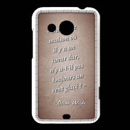 Coque HTC Desire 200 Maison coeur Rouge Citation Oscar Wilde