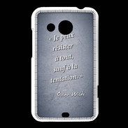 Coque HTC Desire 200 Résister Bleu Citation Oscar Wilde