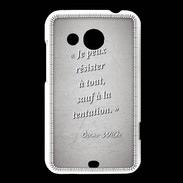 Coque HTC Desire 200 Résister Gris Citation Oscar Wilde