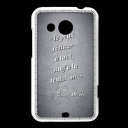 Coque HTC Desire 200 Résister Noir Citation Oscar Wilde