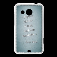 Coque HTC Desire 200 Résister Turquoise Citation Oscar Wilde