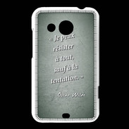 Coque HTC Desire 200 Résister Vert Citation Oscar Wilde