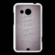 Coque HTC Desire 200 Résister Violet Citation Oscar Wilde