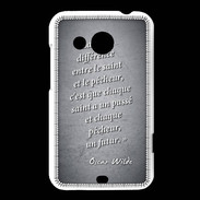 Coque HTC Desire 200 Saint pêcheur Noir Citation Oscar Wilde