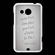 Coque HTC Desire 200 Vie art Gris Citation Oscar Wilde