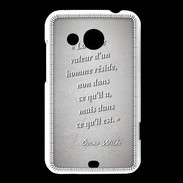 Coque HTC Desire 200 Vrai valeur Gris Citation Oscar Wilde