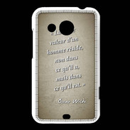 Coque HTC Desire 200 Vraie valeur sepia Citation Oscar Wilde