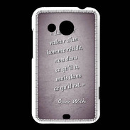 Coque HTC Desire 200 Vraie valeur Violet Citation Oscar Wilde