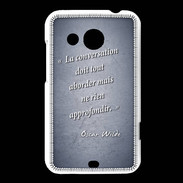 Coque HTC Desire 200 La conversation Bleu Citation Oscar Wilde