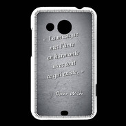 Coque HTC Desire 200 La musique Noir Citation Oscar Wilde