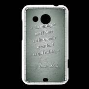 Coque HTC Desire 200 La musique Vert Citation Oscar Wilde