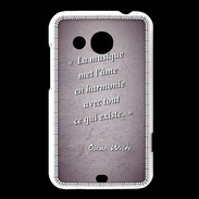 Coque HTC Desire 200 La musique Violet Citation Oscar Wilde