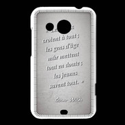 Coque HTC Desire 200 Les vieux Gris Citation Oscar Wilde