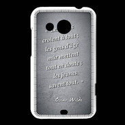 Coque HTC Desire 200 Les vieux Noir Citation Oscar Wilde