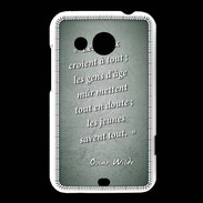 Coque HTC Desire 200 Les vieux Vert Citation Oscar Wilde