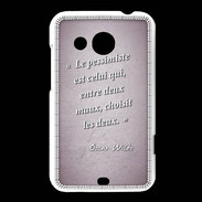Coque HTC Desire 200 Pessimiste Rose Citation Oscar Wilde