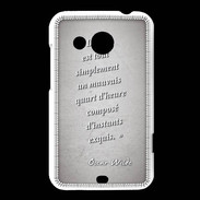 Coque HTC Desire 200 Quart d'heure Gris Citation Oscar Wilde