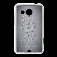Coque HTC Desire 200 Quart d'heure Noir Citation Oscar Wilde