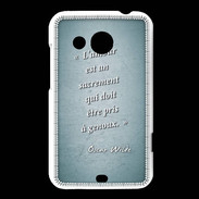 Coque HTC Desire 200 Sacrement amour Turquoise Citation Oscar Wilde