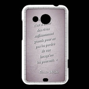 Coque HTC Desire 200 Sagesse rêves Rose Citation Oscar Wilde