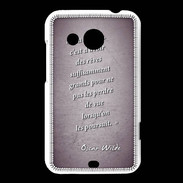 Coque HTC Desire 200 Sagesse rêves Violet Citation Oscar Wilde