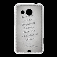 Coque HTC Desire 200 Sincérité fatale Gris Citation Oscar Wilde
