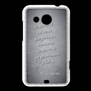 Coque HTC Desire 200 Sincérité fatale Noir Citation Oscar Wilde