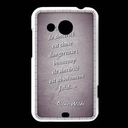 Coque HTC Desire 200 Sincérité fatale Violet Citation Oscar Wilde
