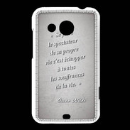Coque HTC Desire 200 Spectateur Gris Citation Oscar Wilde