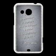 Coque HTC Desire 200 Spectateur Noir Citation Oscar Wilde