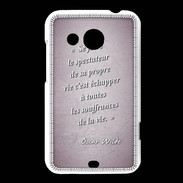 Coque HTC Desire 200 Spectateur Rose Citation Oscar Wilde