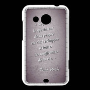 Coque HTC Desire 200 Spectateur Violet Citation Oscar Wilde
