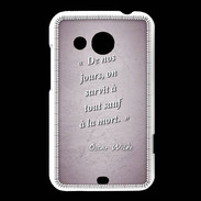 Coque HTC Desire 200 Survie mort Rose Citation Oscar Wilde