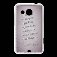 Coque HTC Desire 200 Trop moderne Rose Citation Oscar Wilde