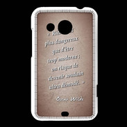Coque HTC Desire 200 Trop moderne Rouge Citation Oscar Wilde