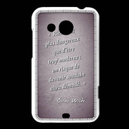 Coque HTC Desire 200 Trop moderne Violet Citation Oscar Wilde