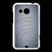 Coque HTC Desire 200 Vérité pure Bleu Citation Oscar Wilde