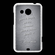 Coque HTC Desire 200 Vérité pure Noir Citation Oscar Wilde