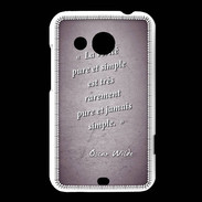 Coque HTC Desire 200 Vérité pure Violet Citation Oscar Wilde