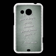 Coque HTC Desire 200 Vérité pure Vert Citation Oscar Wilde