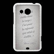Coque HTC Desire 200 Ame nait Gris Citation Oscar Wilde