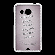 Coque HTC Desire 200 Ame nait Rose Citation Oscar Wilde