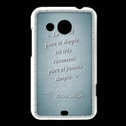 Coque HTC Desire 200 Vérité pure Turquoise Citation Oscar Wilde
